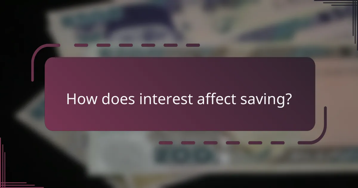 How does interest affect saving?