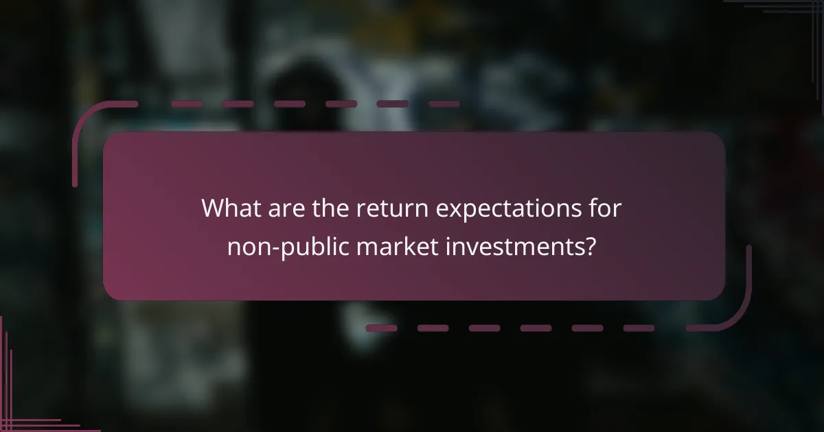 What are the return expectations for non-public market investments?